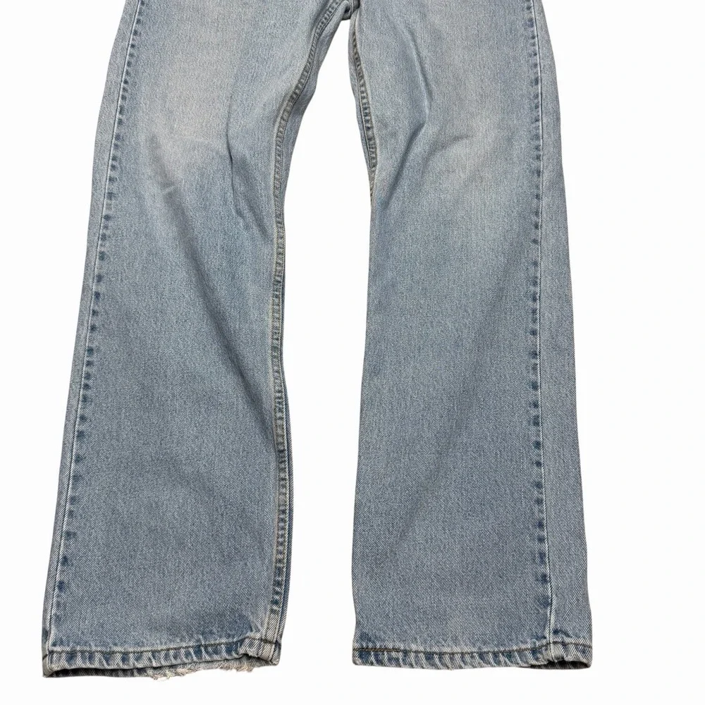 Levi's 505 Men's Jeans Made In Canada Batwings 36x32 Light Wash Straight Leg
